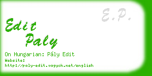 edit paly business card